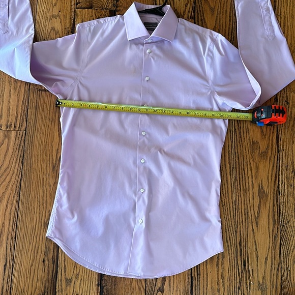 CALIBRATE MENS LIGHT LAVENDER SPREAD COLLAR DRESS SHIRT SIZE 15 1/2 - Picture 2 of 5